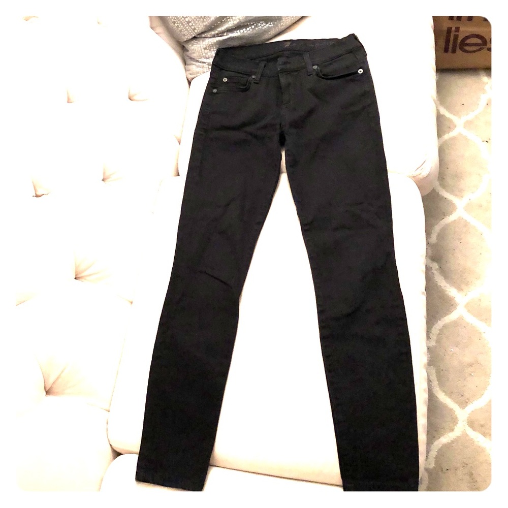 7fam black skinny jean